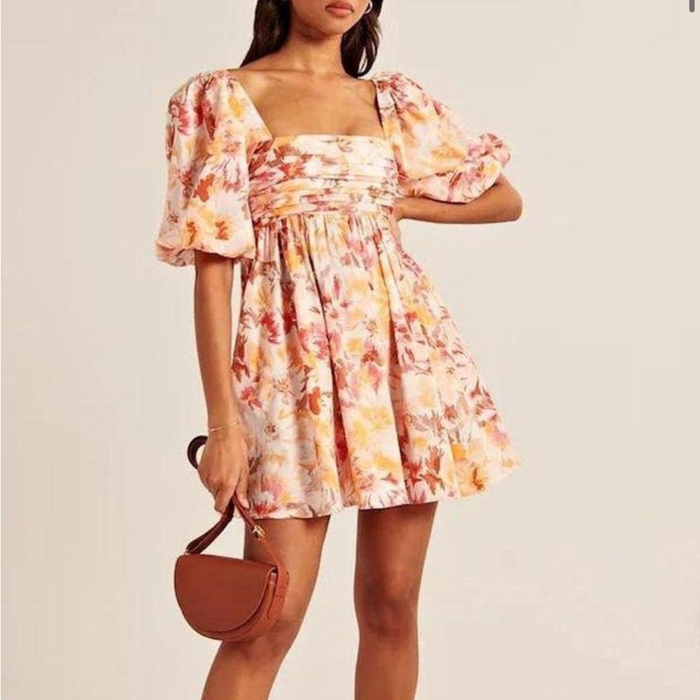 Floral Puff Sleeve Dress